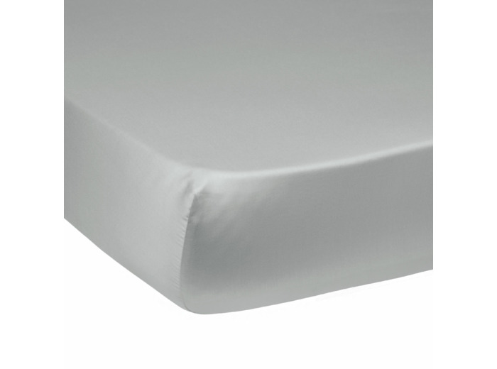 Drap housse Harmonie Satin de coton coloris Gris