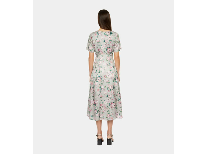 Robe Longue Imprimée Avec Boutonnage green multico
