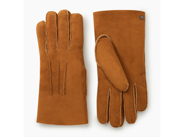 Gants homme en cuir d'agneau retourné