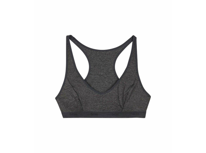 Brassière de sport pour fille Gris Chiné Foncé en microfibre Dim Micro