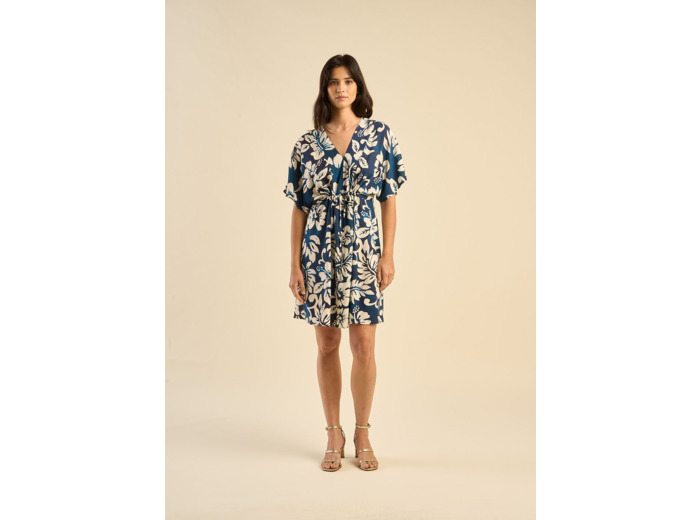 Robe courte imprimé tropical