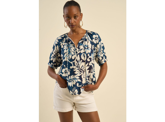 Blouse imprimé tropical