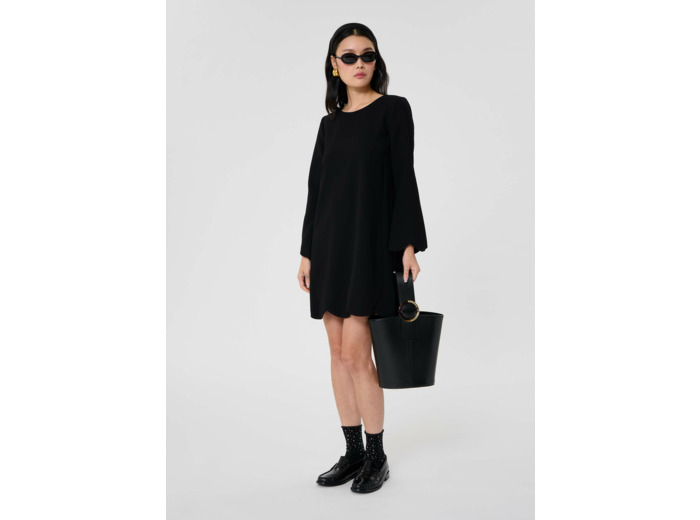 Robe Ruoda Noir en Polyester recyclé GRS