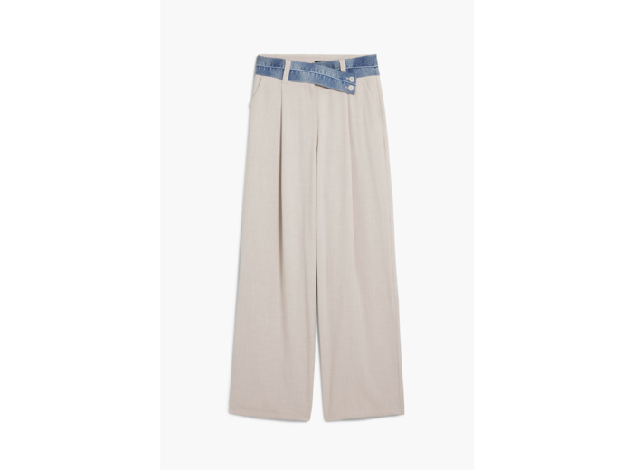 Pantalon Long En Tissu – Femme