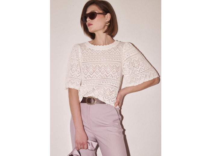 Pull Prealpino Blanc en Rayonne