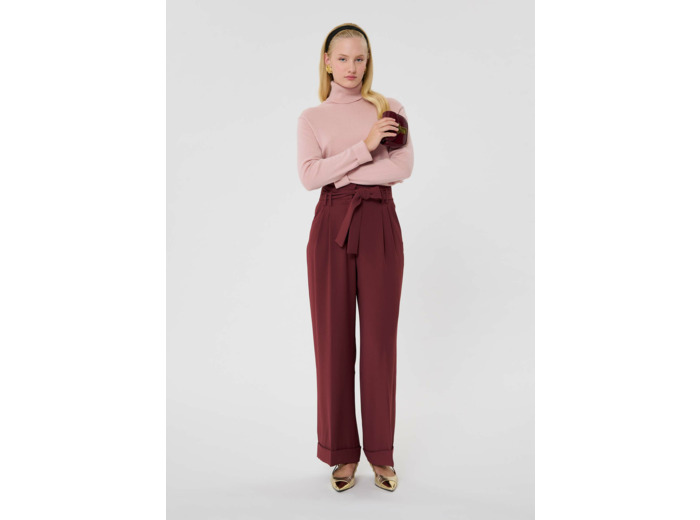 Pantalon Pia Bordeaux en Polyester