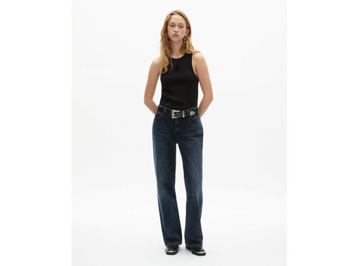 Jean baggy taille basse blue electric