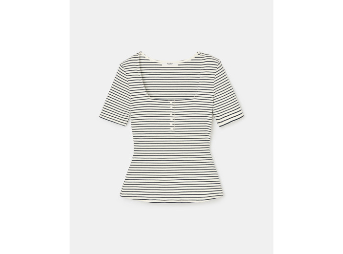 Top ajusté à rayures