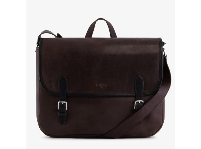 Sac rabat à bandoulière Gabriel en cuir huilé