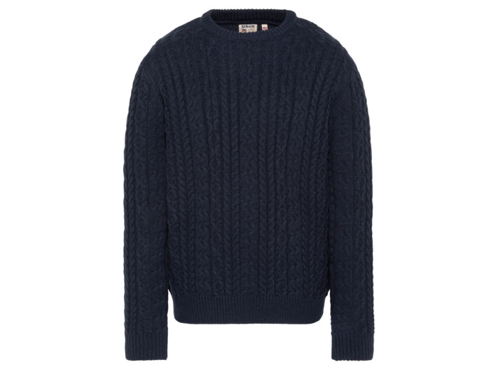 Pull col rond en maille torsadée