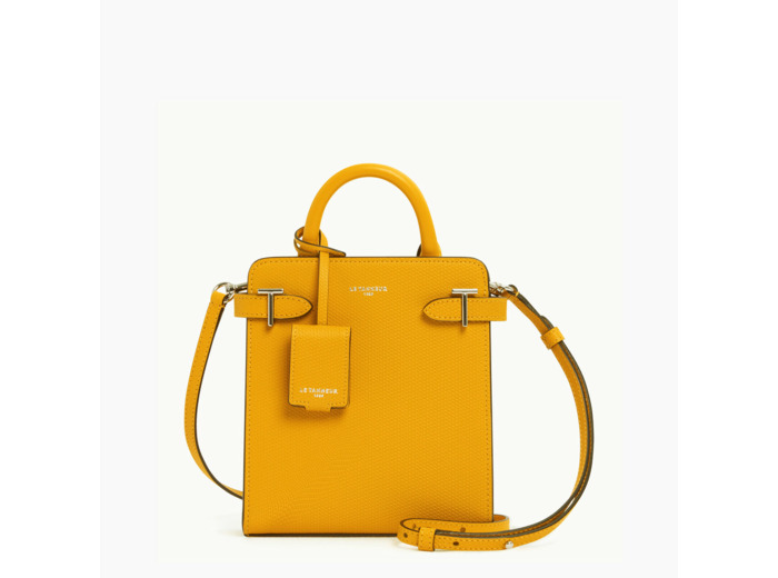 Petit sac à main vertical Emilie en cuir signature T