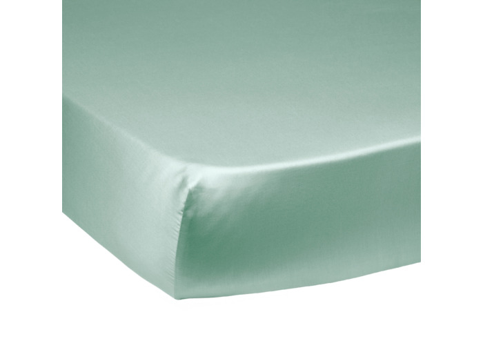 Drap housse Harmonie Satin de coton coloris Menthe