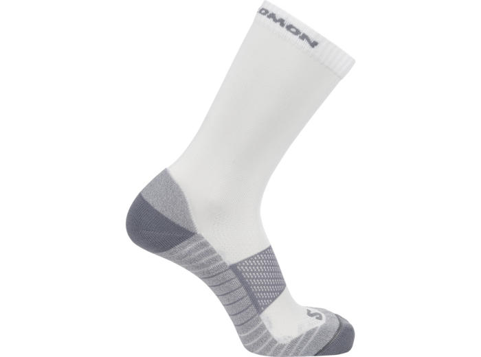 Socks Aero Crew White   Quarry   Quiet Shade