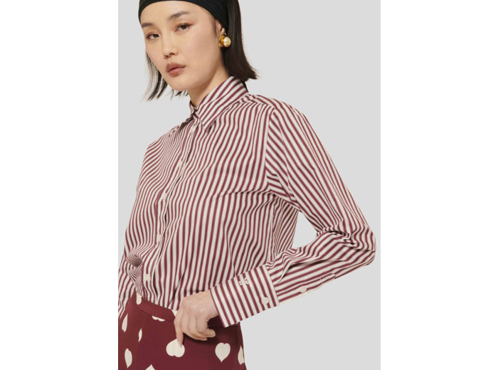 Chemise Clarisse Bordeaux en Coton