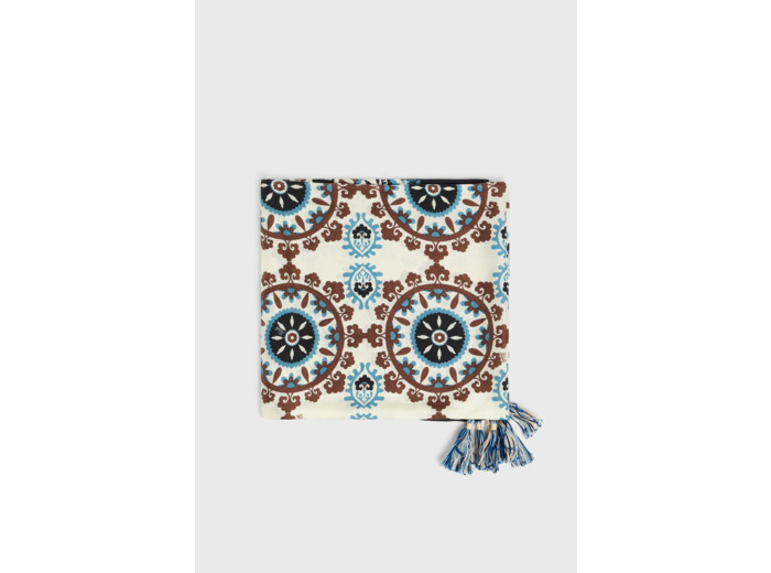 Foulard à pompons en soie - PHILICIA