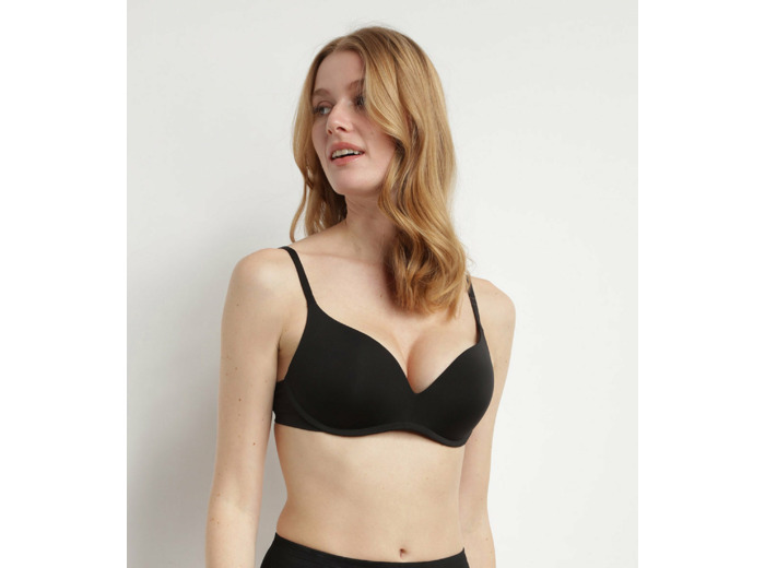 Soutien-Gorge Noir Push-Up en microfibre sans armatures InvisiFree