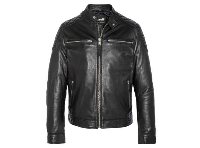 Blouson motard en cuir LCLEO SCHOTT