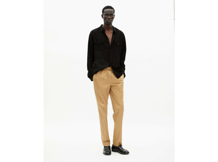 Chemise a manches longues poches plaquees black