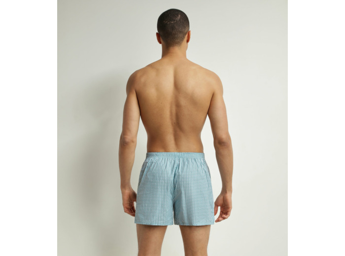 Lot de 2 caleçons homme en coton bio Rouge Vert à motif Vichy Dim Good