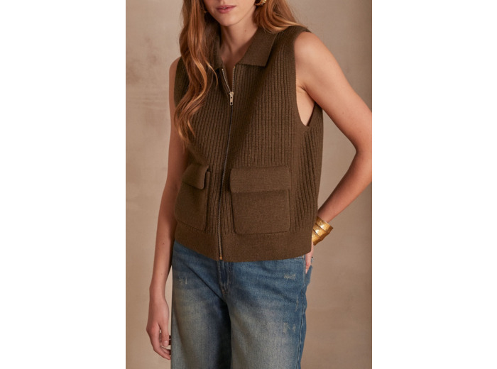 Gilet sans manches en laine SIMON