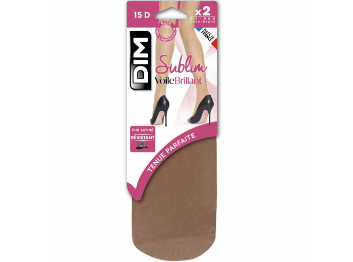 Lot de 2 mi-bas gazelle Sublim Voile Brillant 15D