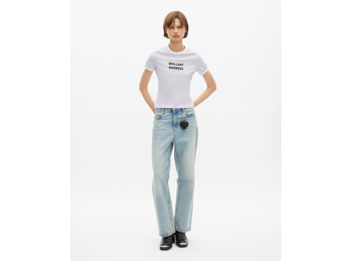 T-shirt avec sérigraphie lilas violet