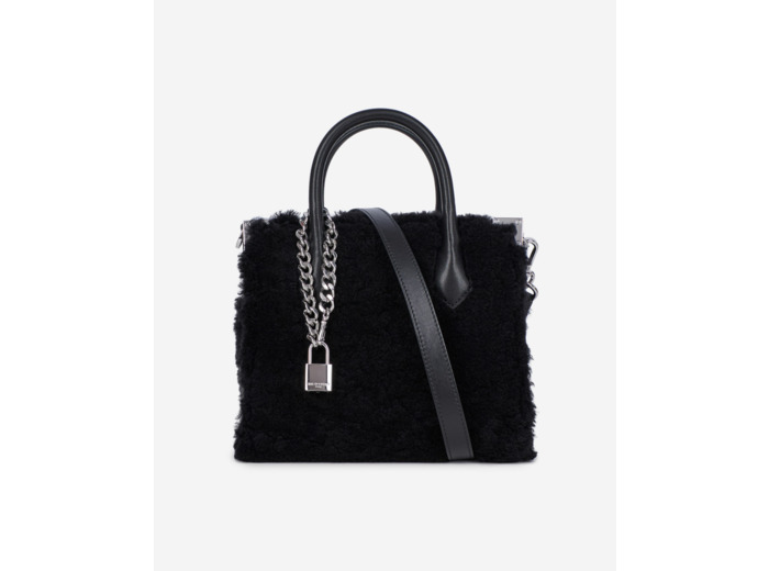 Sac Ming En Peau Lainée Noire black
