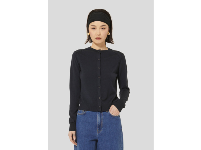 Gilet Ginno Nuit en Laine Merinos Extrafine