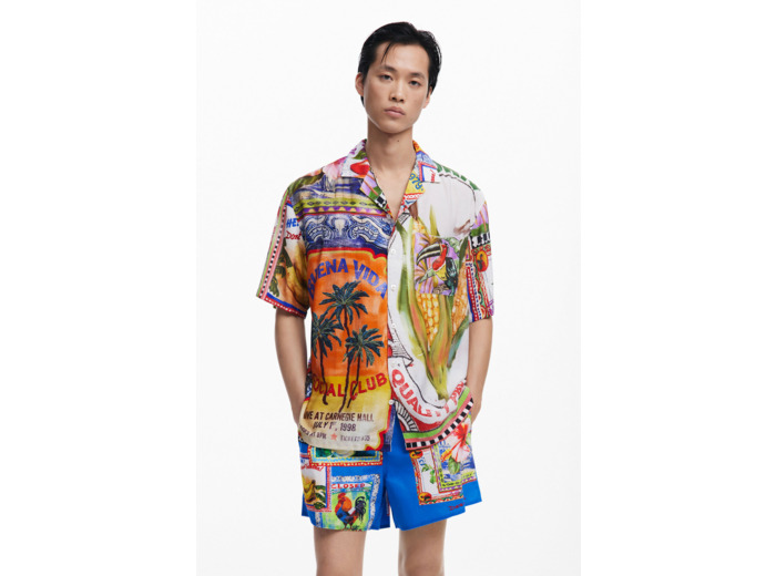Chemise À Manches Courtes En Tissu – Homme