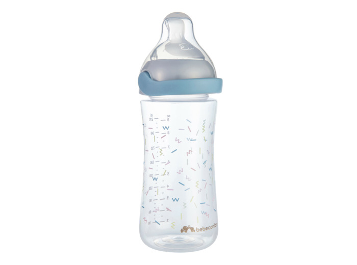 Biberon bleu physio fermeture clip 270 ml Bleu
