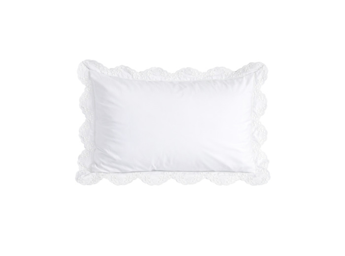 Taie d'oreiller Héloise | Percale brodée | Tradition des Vosges