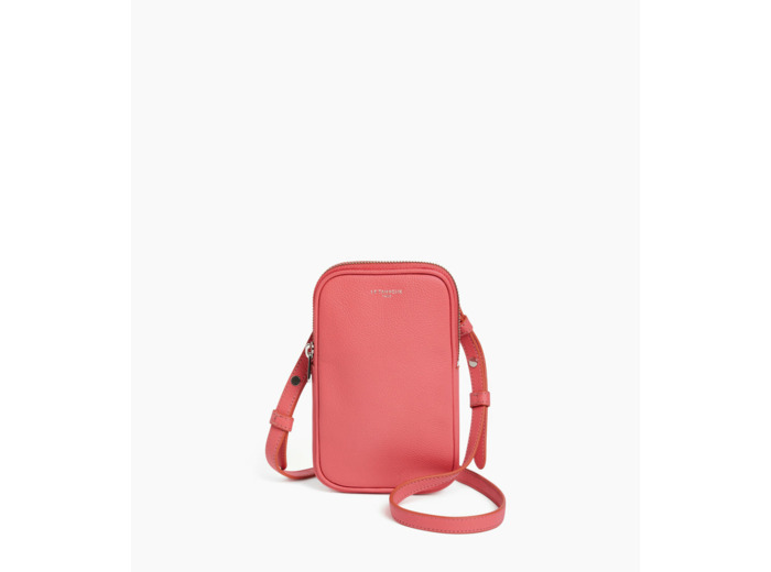 Etui téléphone en cuir grainé