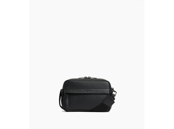Petit sac bandoulière Noah en cuir grain buffle et cuir lisse
