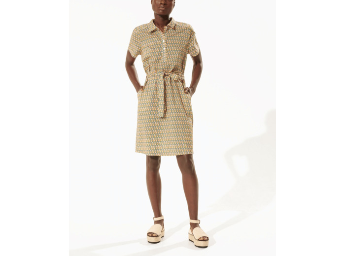 Robe rose / moutarde
