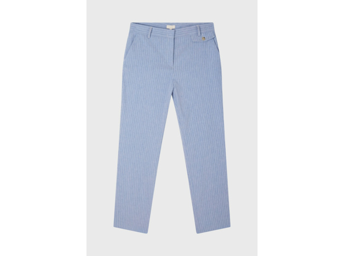 Pantalon rayé en lin mélangé - JILL