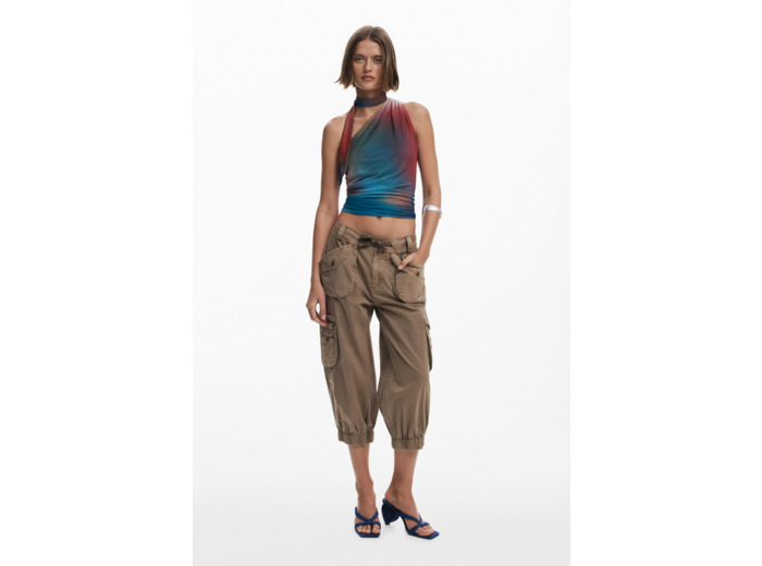 Pantalon Court En Tissu – Femme