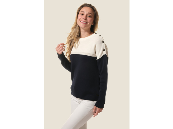 Pull femme col rond en maille Suzelle