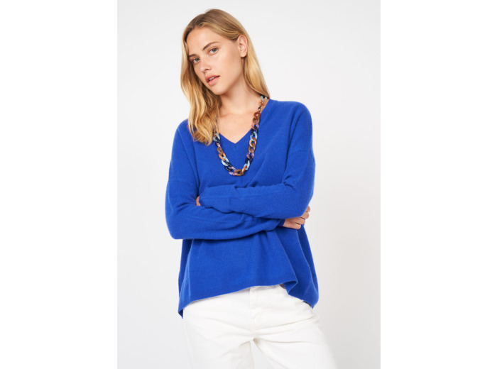 Pull en 100% cachemire à Col V