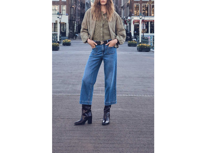 Jean LEA CROPPED en denim