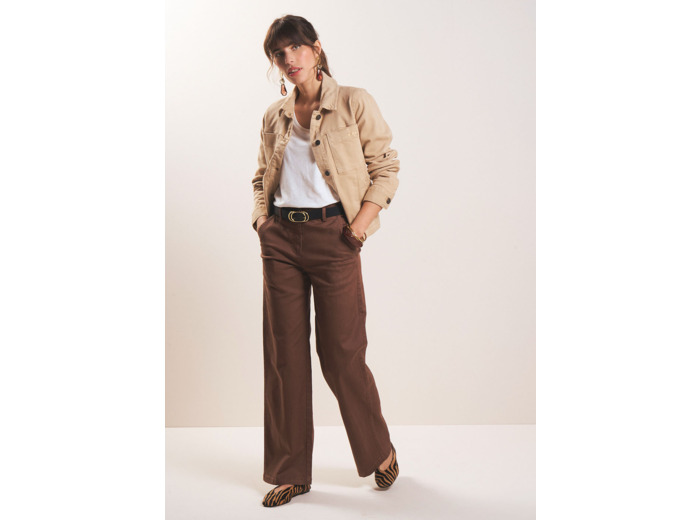 Pantalon droit taille haute