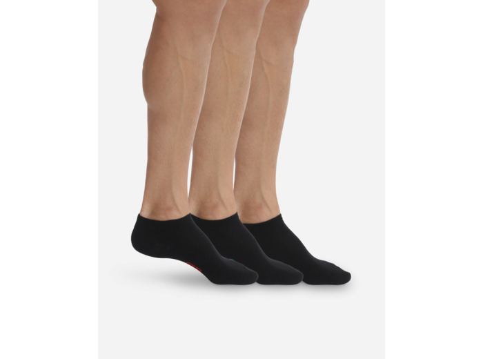 Lot de 3 paires de socquettes invisibles noires Homme