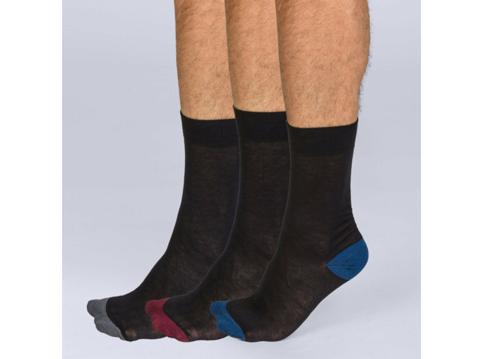 Lot de 3 mi-chaussettes Mix and Match Homme Coton Style
