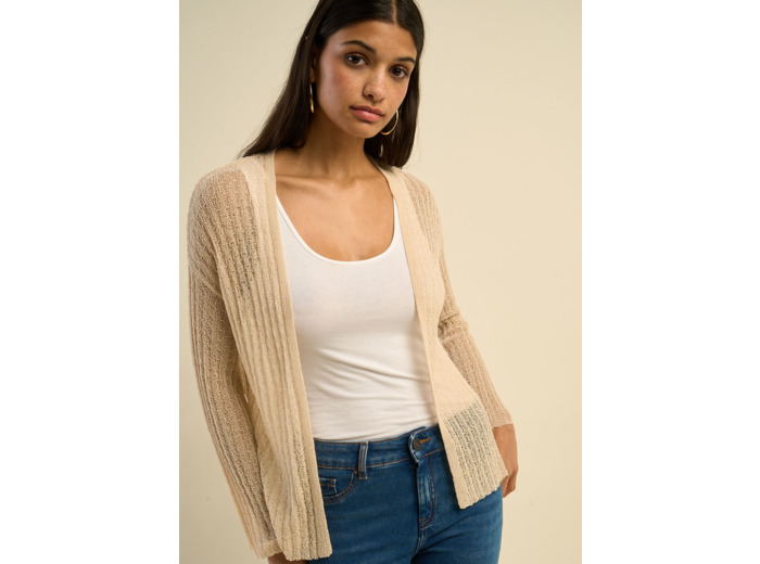 Gilet maille ajourée