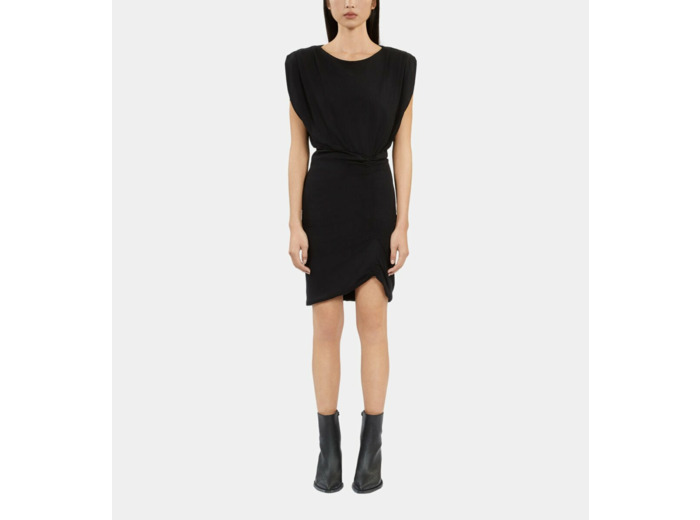 Robe Courte Noire Avec Fronces black