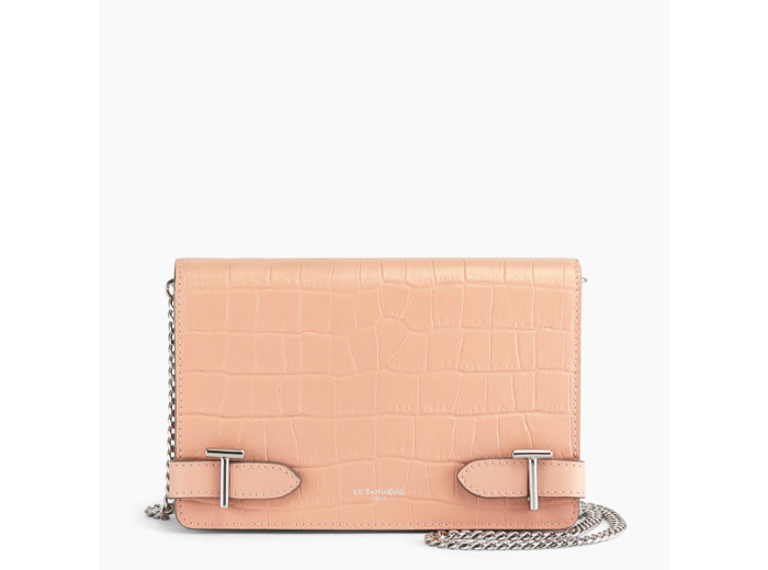 Petit sac bandoulière Emilie en cuir effet croco