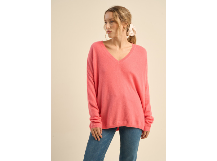 Pull en 100% cachemire à Col V