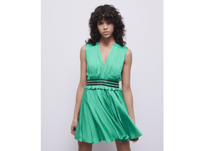 Robe Courte Sans Manche emeraude