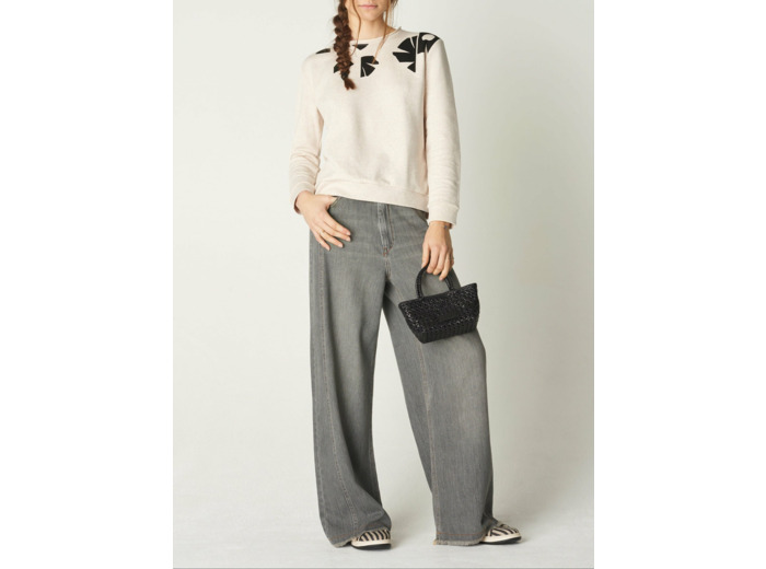 Pull elona ecru chine