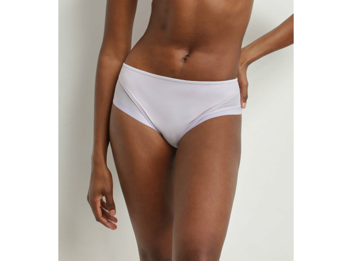 Culotte midi en microfibre et tulle Violet Gris Dim Generous