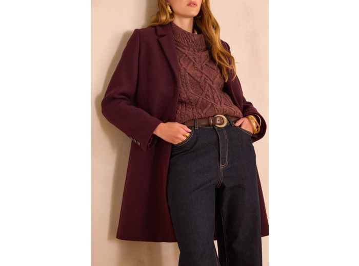 Manteau mi-long ANABELLE en laine